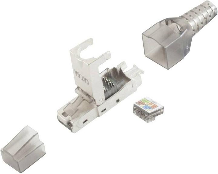 BKL Electronic RJ45 Stecker, werkzeuglos, STP, CAT 6A 10121201 Stecker, gerade