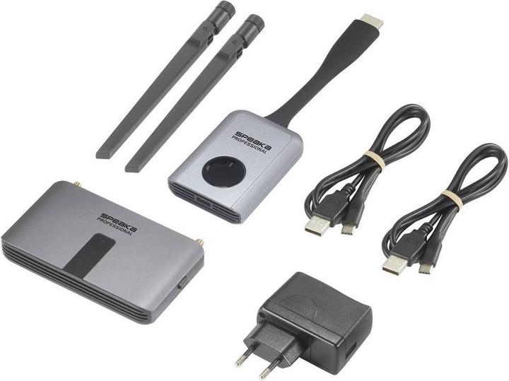 Productafbeelding SpeaKa Professional SP-WTR-400 HDMI radiotransmissie (set) 30 m 2,4 GHz, 5 GHz 19 (30 m, Audio retourpad)