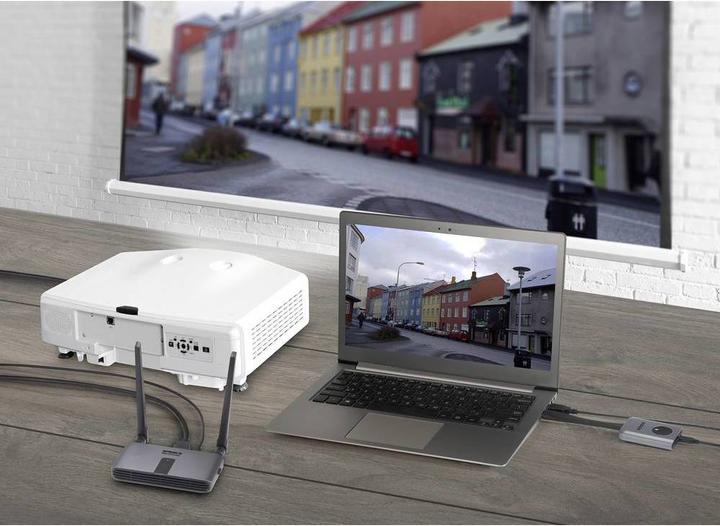 Productafbeelding SpeaKa Professional SP-WTR-400 HDMI radiotransmissie (set) 30 m 2,4 GHz, 5 GHz 19 (30 m, Audio retourpad)