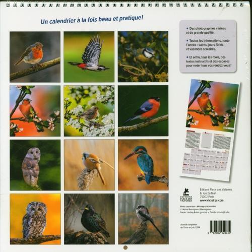 Actual product image Oiseaux de nos jardins : calendrier 2025 (Hardcover, French)