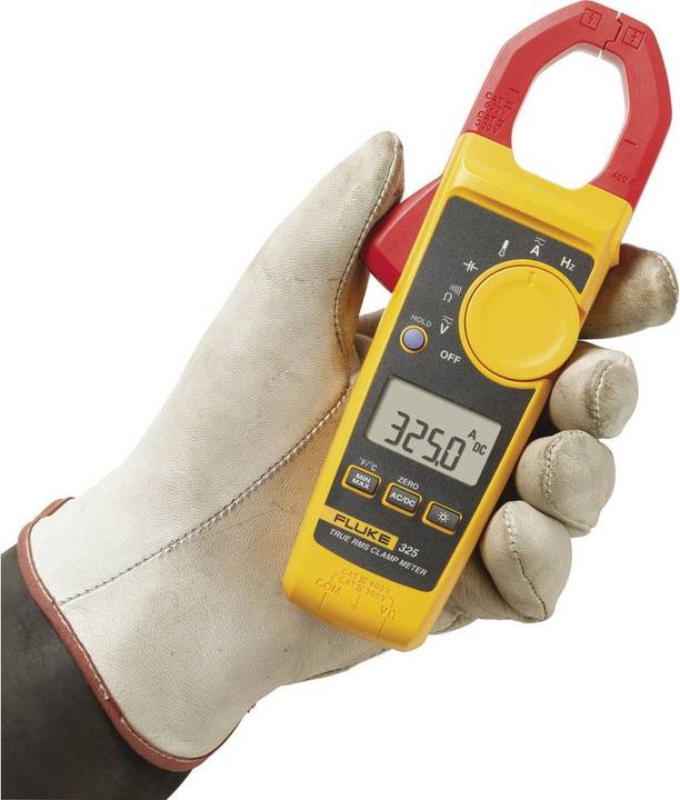 Actual product image Fluke 325 Current clamp, hand-held multimeter calibrated (ISO) digital CAT III 600 V, C (CAT III 600V, CAT IV 300V)
