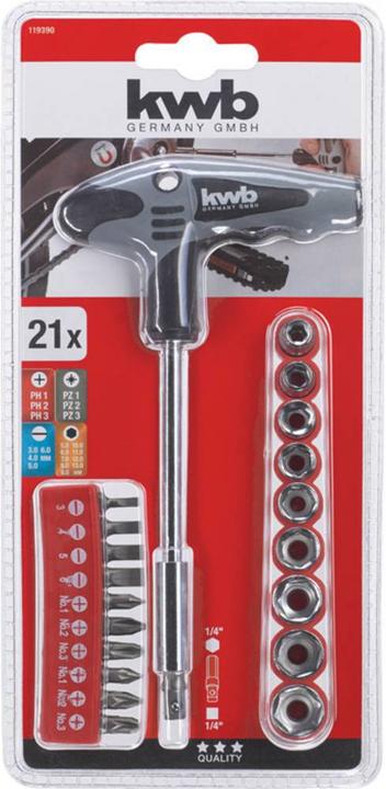Image du produit kwb 119390 Jeu d'embouts 21 pièces, y compris porte-embouts et tournevis (25mm)