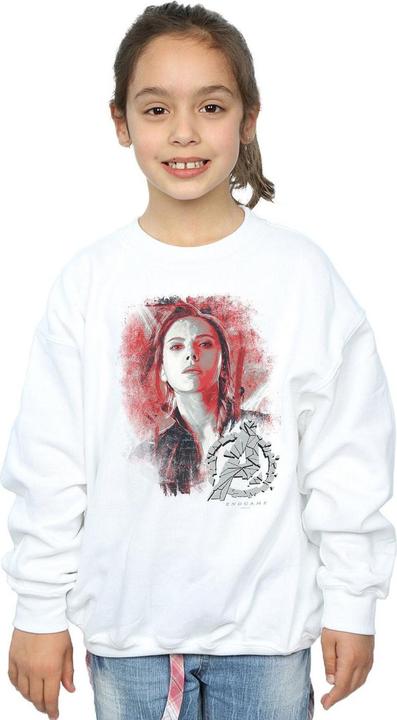 Actual product image Girls Avengers Endgame Black Widow Brushed Sweatshirt (140, 146)