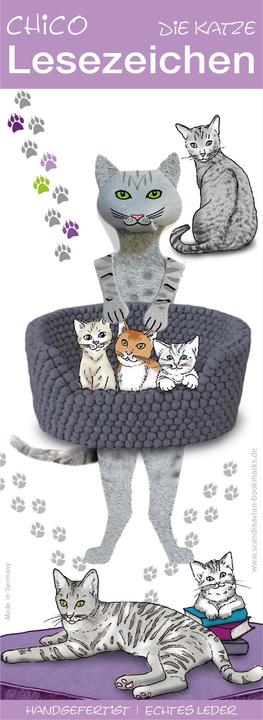Scandinavian Bookmarks Bookmark cat, grey