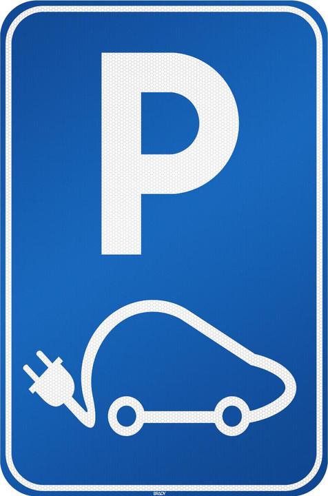 Brady Parkschild für Elektrofahrzeuge - Parkplatz für das Aufladen Ihres Elektroautos reserviert