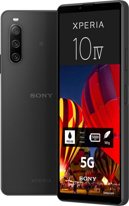 Productafbeelding Sony Xperia 10 IV (128 GB, Zwart, 6", SIM + eSIM, 12 Mpx, 5G)