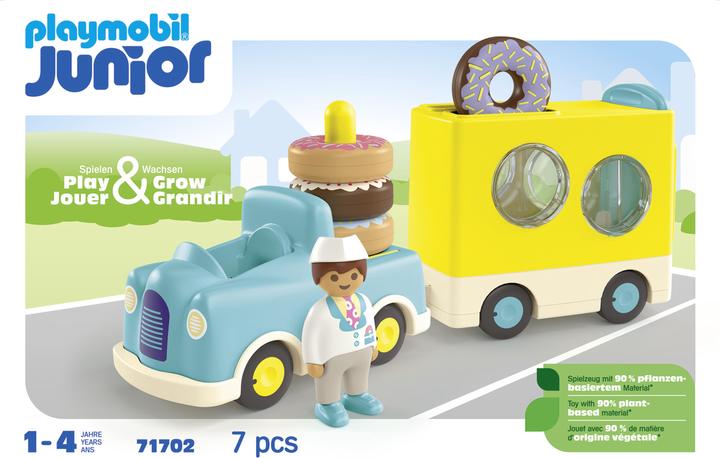 Image du produit Playmobil Verrückter Donut Truck mit Stapel- und Sortierfunktion (71702, Playmobil Junior)