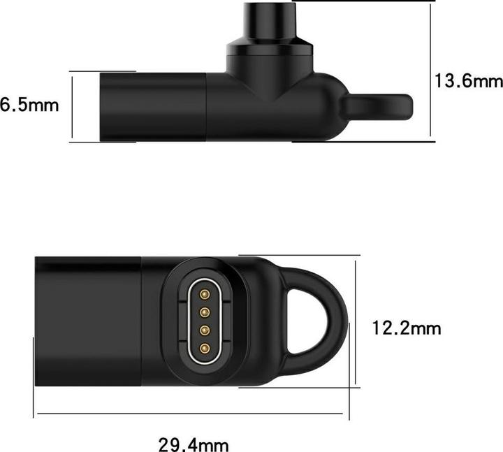 Productafbeelding Beline Adapter USB-C for Charging Garmin Watches black