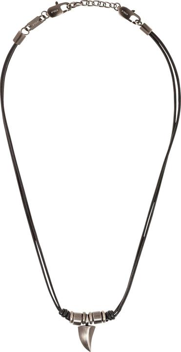 Produktbild S.Oliver Halsschmuck für Herren, Leder, Stainless Steel | Zahn (Edelstahl, Leder, 40 cm)