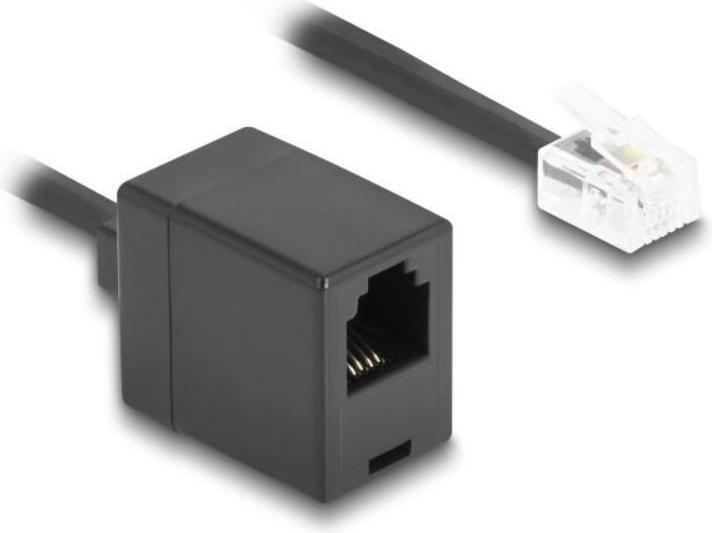 Productafbeelding Delock Telefoonkabel / spiraalkabel RJ11-stekker naar RJ11-contactdoos