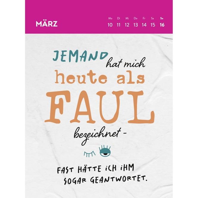 Produktbild Wochenkalender 2025: Ich bin nicht faul. Ich hab nur keine Lust (Deutsch)