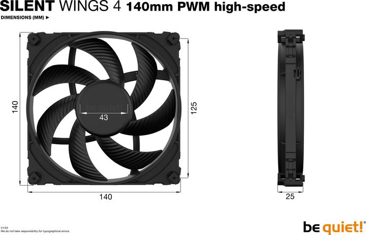Immagine prodotto be quiet! Ali silenziose 4 (140 mm, 1 x)