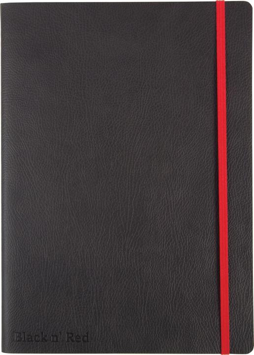 Actual product image Oxford Black n' Red B5 Soft Cover Casebound Business Journal Ruled & Numbered 144 Page Black (B5, Lined, Soft cover)