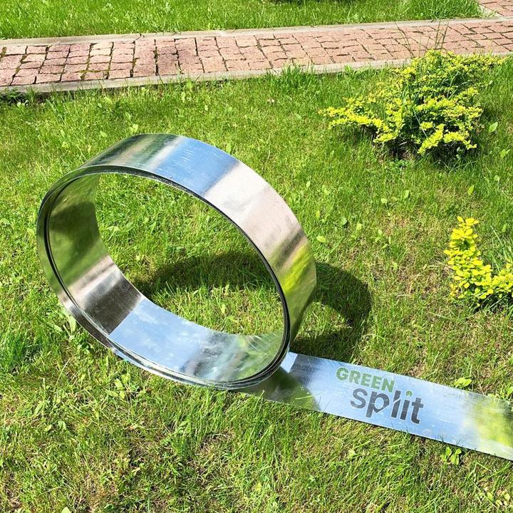Actual product image Green Split Lawn edging strip metal aluminium/zinc 15 cm (1000 cm)