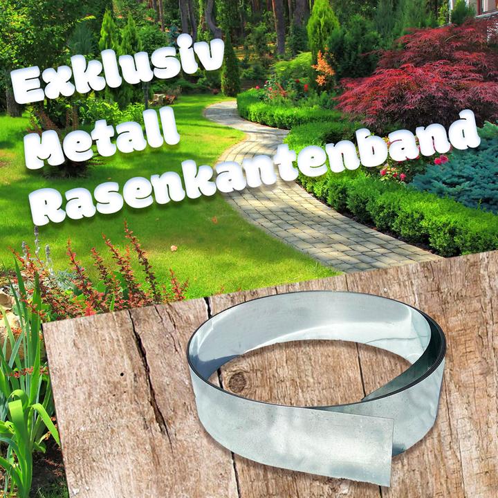 Actual product image Green Split Lawn edging strip metal aluminium/zinc 15 cm (1000 cm)