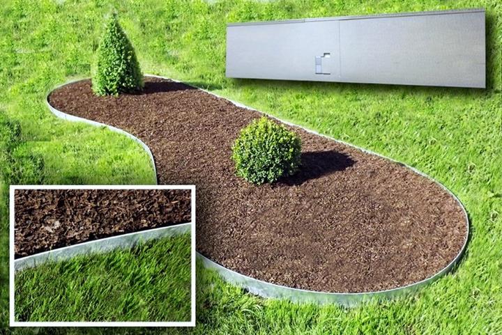 Produktbild Green Split Rasenkanten Metall Höhe 13.5-18.5 | Beeteinfassung | Beetumrandung | Beetbegrenzungen (18.50 cm)