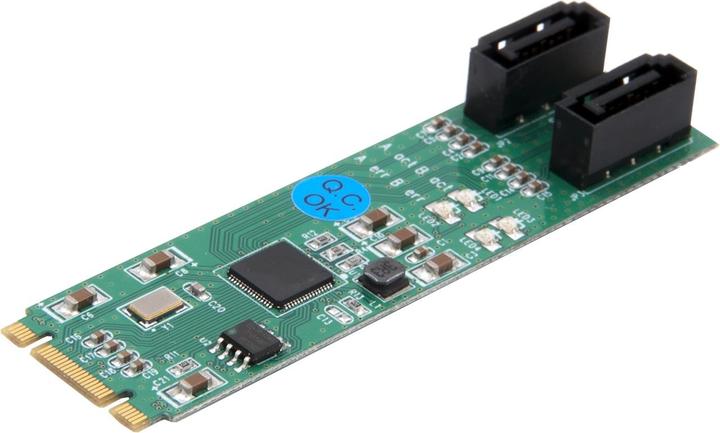 Actual product image Exsys 2 Port SATA3 -> M.2 NFGG Card RAID 0/1 - SATA 6 GB/s
