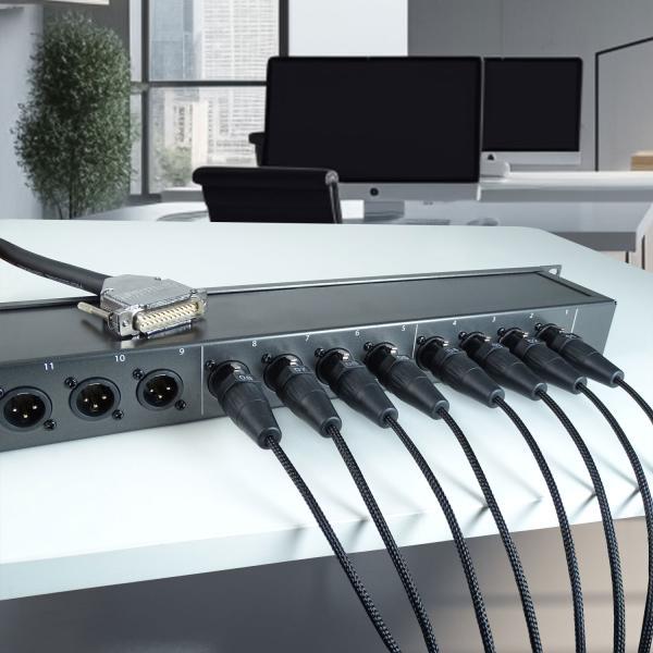 Actual product image keepdrum Multicore cable sna55-8 Sub-D DB-25 to 8x XLR female (3 m, Multicore)