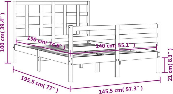 Produktbild VidaXL Addisyn (140 x 190 cm)