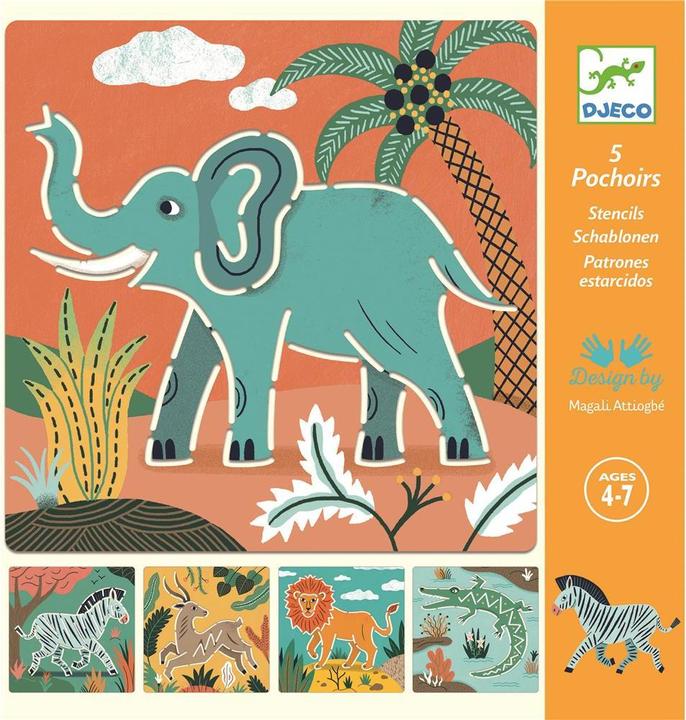 Djeco Stencils Animali selvatici