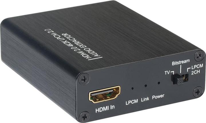 Image du produit Techly Extracteur audio HDMI vers LPCM 2CH 3D (0.08 m, HDMI)