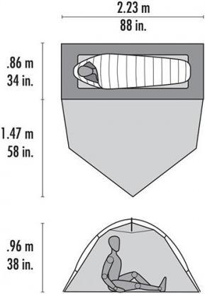 Actual product image Msr Hubba Tour 1 (Tunnel tent, 2.32 kg, 1 person)