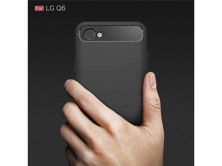 Produktbild Screenguard LG Q6 Hülle Carbon Brushed Soft TPU (LG Q6)