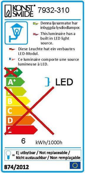 Energy Label Konstsmide Monza (340 lm)