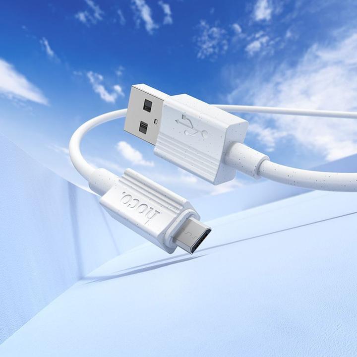 Produktbild Hoco Cable cable USB A to Micro USB 2,4A X107 1 m white (1 m, USB 3.2 Gen 1)