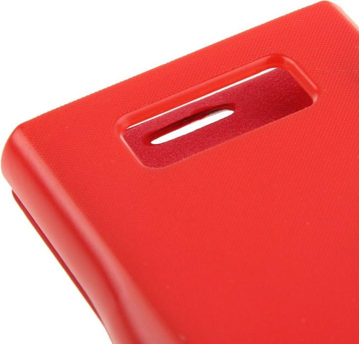 Produktbild König Design Handyhülle Tasche für LG Optimus L7 / P700 rot gebürstet (LG Optimus L7)