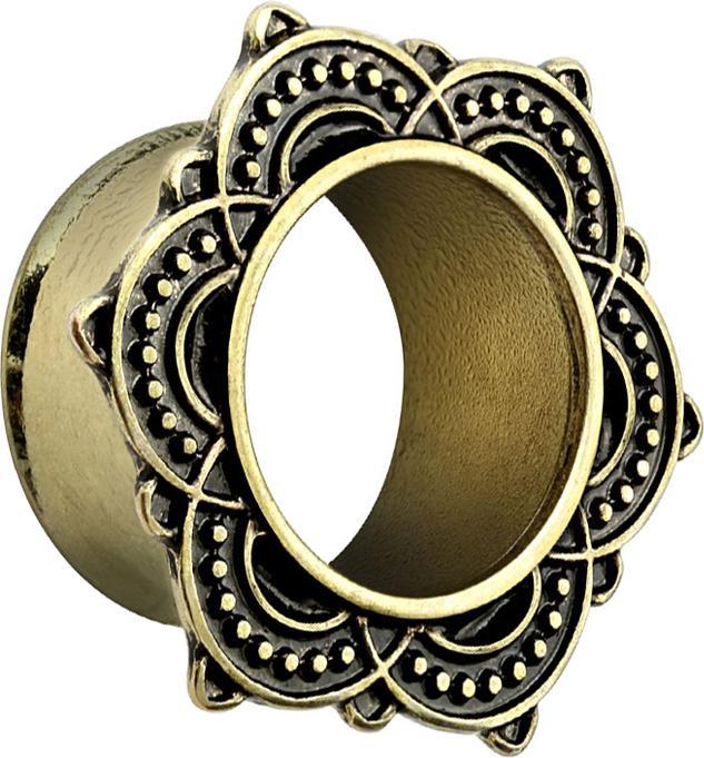 Produktbild Star Piercing Flared Tunnel Rose von Scharon altgold (Chirurgenstahl 316L, Messing)