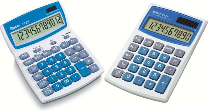 Produktbild Ibico Taschenrechner 212X und 082X, Stromversorgung (Solarzellen, Batterien)