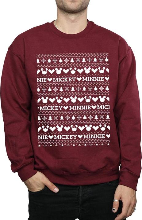 Immagine prodotto Disney Mickey And Minnie Christmas Fair Isle Felpa Uomo (L)