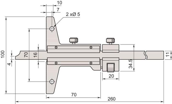 Produktbild Mitutoyo Tiefenmessschieber 150 mm Nonius 0.02 / 527-101 (15 cm)