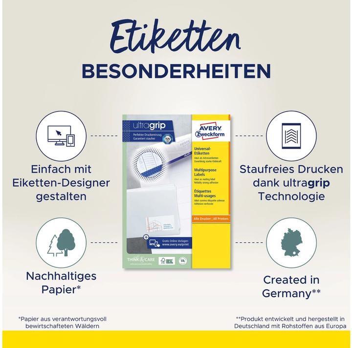 Produktbild Avery Universal-Etiketten