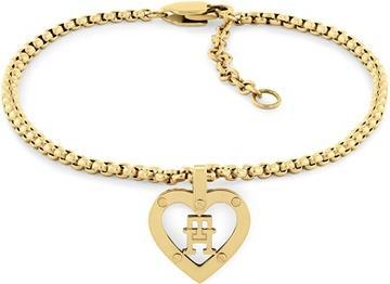 Tommy Hilfiger Stylish Gold Plated Monogram Heart Bracelet 2780921