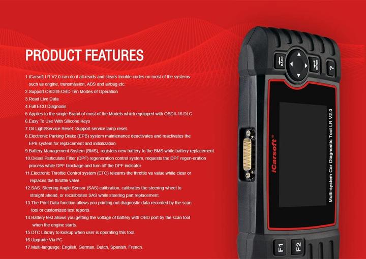 Produktbild ICarsoft OBD II LR V2.0