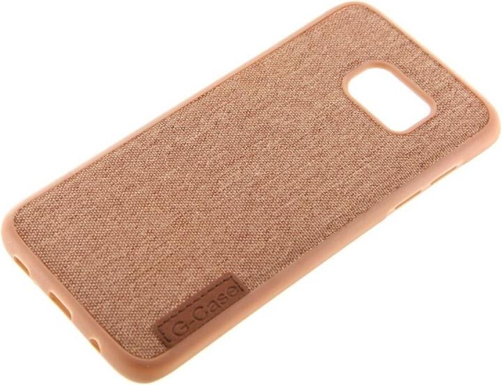 Produktbild OEM Silicone Case Textile for Samsung S7 Edge brown (Samsung Galaxy S7 Edge)