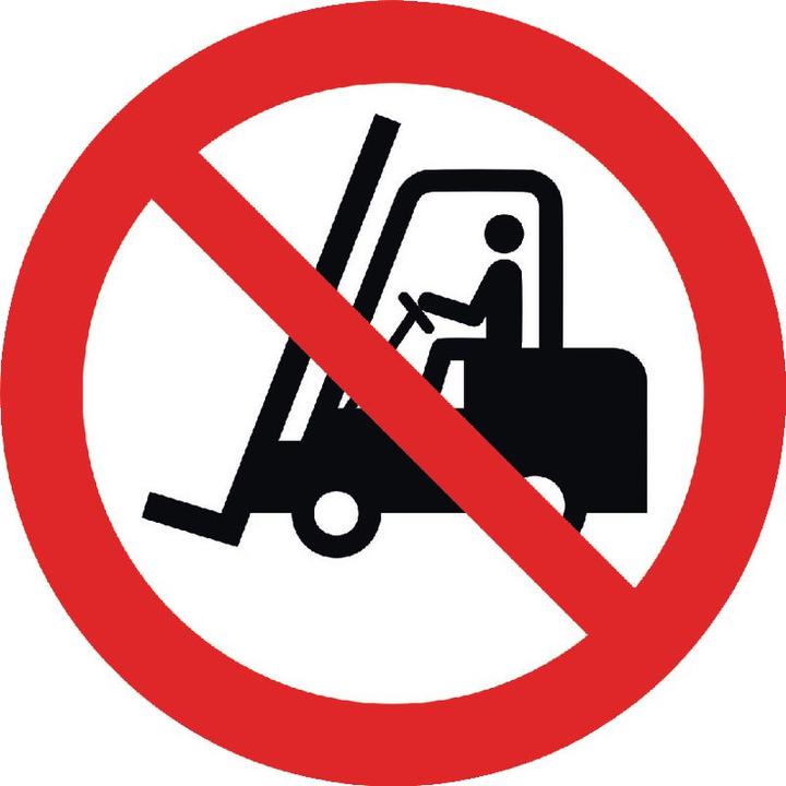 Productafbeelding BRW Verbodsbord Industriële vrachtwagens verboden - Ø 20 cm