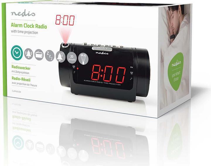 Actual product image Nedis Digital alarm clock radio