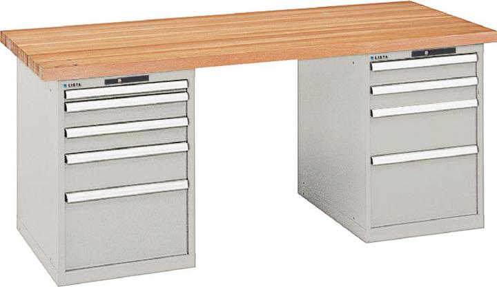 Immagine prodotto Lista Banco da lavoro con piano in faggio (80 cm, 200 cm)