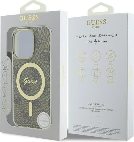 Produktbild Guess GUHMP16LH4STW iPhone 16 Pro 6.3" brązowy/brown hardcase IML 4G MagSafe (Apple iPhone 16 Pro)
