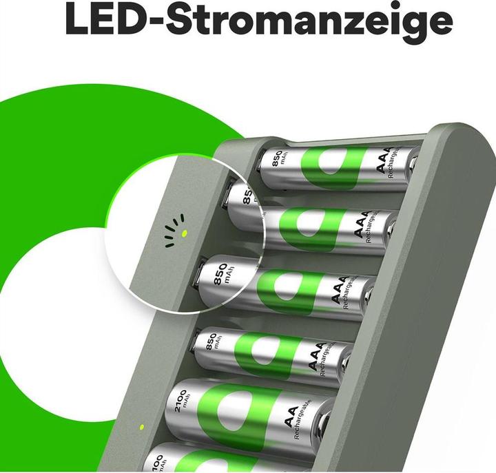 Actual product image GP Batteries E821 (9 pcs., AA, AAA, 2600 mAh, Battery + charger)
