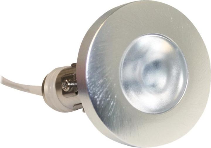 Actual product image Nordtronic Viola - Infälld spotlight - LED - totalt: 2 W - LED class A - 2700 K - round - borstad aluminium