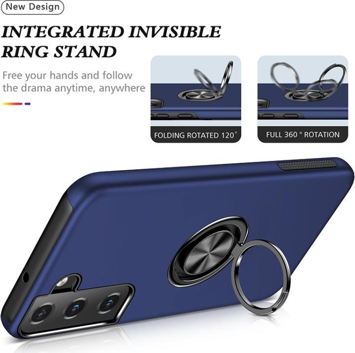Produktbild AM-Handyzubehör Hülle mit Ring Samsung Galaxy S23 Plus - Marineblau (Samsung Galaxy S23+)