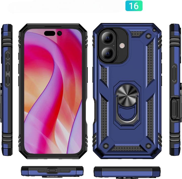 Actual product image Cover-Discount iPhone 16 - Robust back cover with kickstand (Apple iPhone 16)
