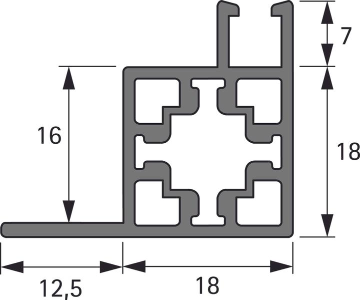 Produktbild Hettich Schiebetürprofil Cadro vorliegend, oben (1 Stk.)