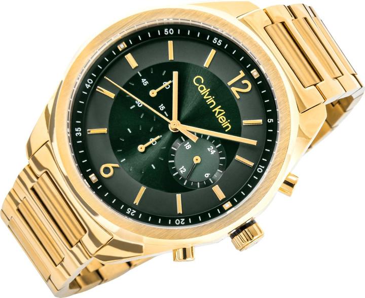 Produktbild Calvin Klein CK25200266 Force Heren Horloge - Mineraalglas - Staal - Goudkleurig - 45 mm breed - Quartz - V