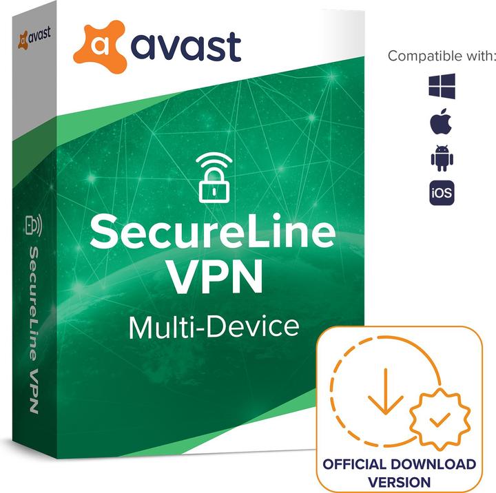 Image du produit Avast SecureLine VPN (5 Utilisateur, 5 Périphériques/Utilisateurs, 12 mois)