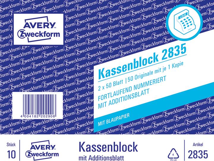 Produktbild Avery Kassenblock (50 x)